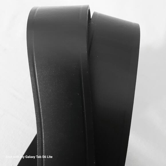 Perfect Fit Black Leather Belt 38 Waist Wide Width - Picture 8 of 12